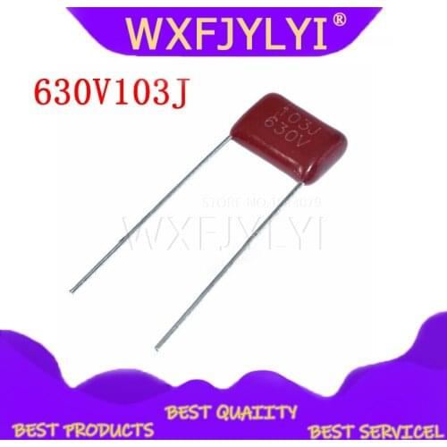 10PCS 630V103J 0.01UF Pitch 10MM 10NF 630V 103 CBB Polypropylene film capacitor