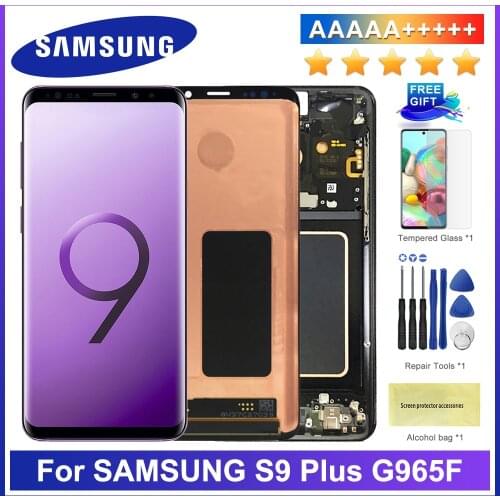 100% Original LCD Replacement For Samsung S9 Plus G965 G965F LCD Digitizer Touch Screen Digitizer Assembly With Frame Screen