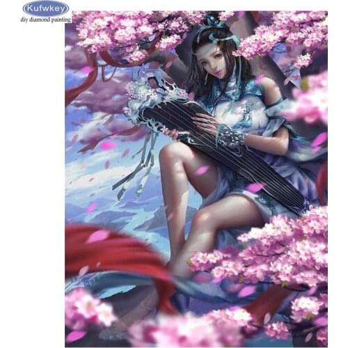 3D,diy,Diamond Painting,sakura,tree,Cross Stitch,cartoon girl,Full,Diamond Embroidery,5d Diamond,Mosaic,pattern,bead embroidery