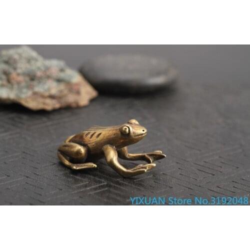Ranas, ranas Toro, ranas, tallas de bronce, colgantes, adornos de salón de coche