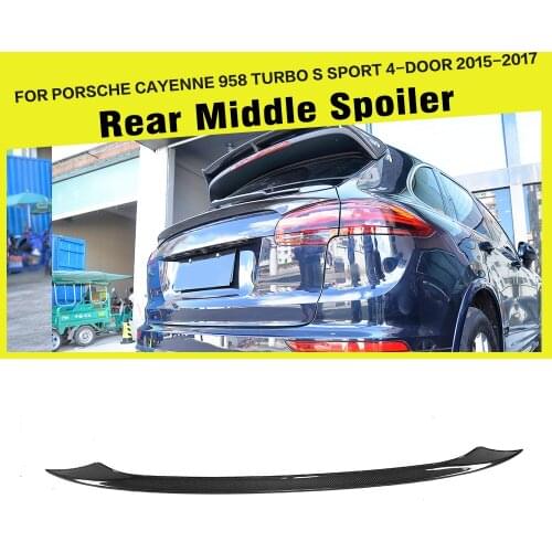 Carbon Fiber Auto Racing Spoiler Wing for Porsche Cayenne 958 Turbo S Sport 4-Door 2015-2017