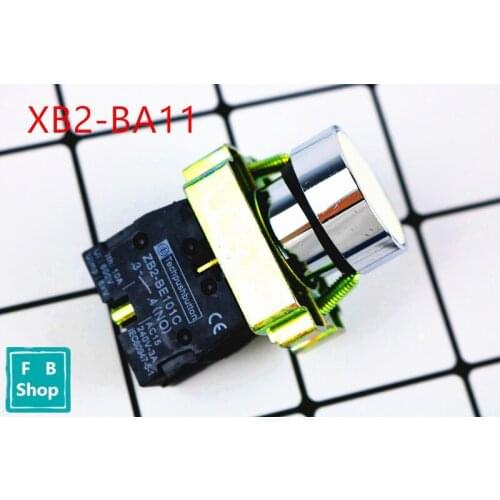 Free Shipping 1pcs XB2-BA11 22mm flat push button switch self-resetting