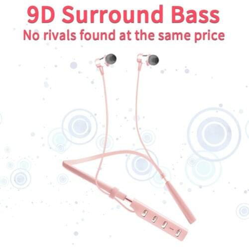 Bluetooth 5.0 Neckband Headphones Sports Earbuds in Ear Earphone 20H Hands-Free Calls Rechargeable IPX5 Waterproof Headset