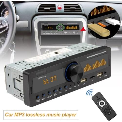 Bluetooth Car Stereo Audio In-Dash FM Aux Input Receiver USB TF MP3 Radio Player Mobile APP Connection Car Location