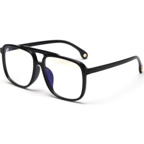 Veshion TR90 Big Glasses Anti Blue Light Man Retro Accessories Black Square Eyeglasses for Women Optical Transparent Frame