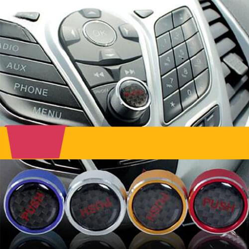Color My Life Aluminum Audio Control Knob Cover Switch Button Cover Trim Sticker For Ford Fiesta Ecosport Everest Accessories