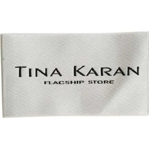 Customized Logo Crochet Woven Labels For Clothing Brand Fabric Label Custom Clothes Neck Tag For Underwear