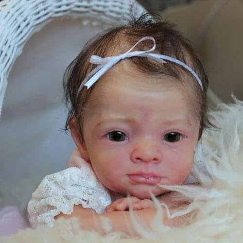 17inch Reborn Doll Kit Rosa Soft Cloth Body Unfinished Unpainted DIY Doll Parts Bebe Toys for Kids Handmade Doll