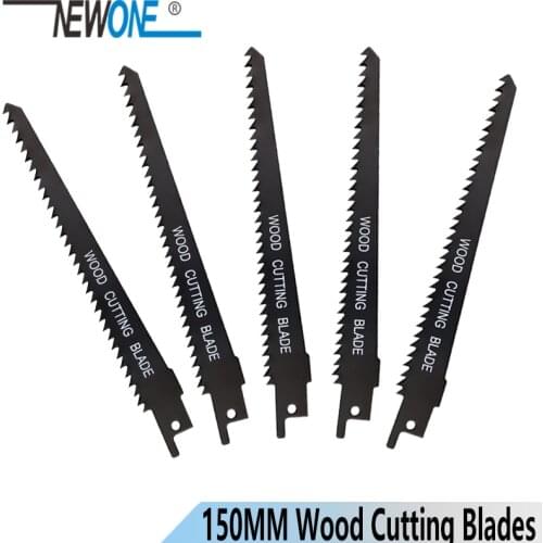 NEWONE 5pcs/set HCS black Reciprocating Saw Blades Hand saw Saber Saw Blades for Wood cutting blades