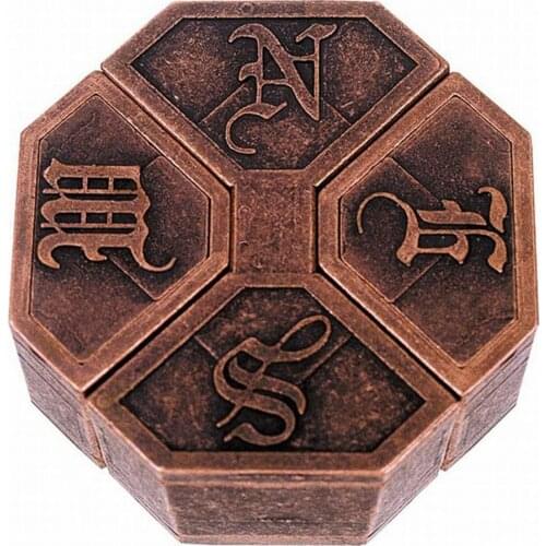 Magic IQ EQ Training Game Box Lock Vintage Metal Brain Teaser Box Lock Children School Educational Toy Magic Funny Game Mind #17