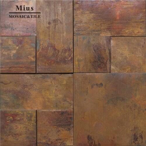 Metal wall mosaic tiles