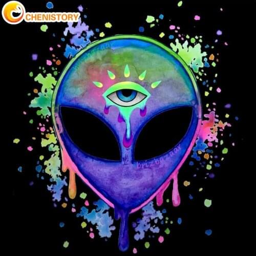 CHENISTORY DIY Oil Painting By Numbers Cartoon Figures Night On Canvas For Adults Kids Color Acrylic Paint Kit Wall Art Decor