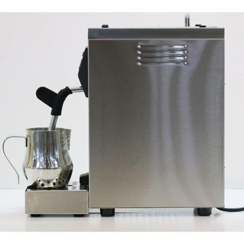 Pump steam milk frother with temperature control coffee milk frother