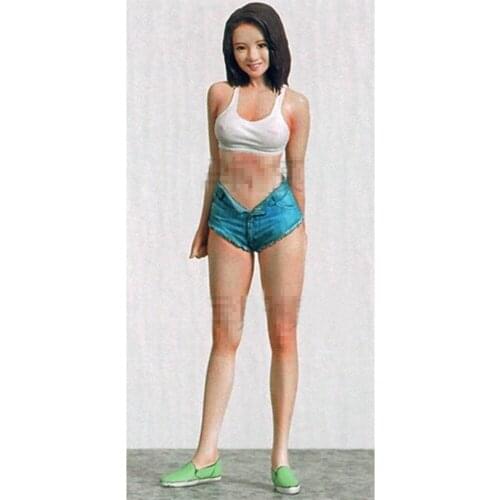 Unpainted Summer Girl GK Resin Figure 1/12 Scale Model Kit Assembly Models Kit Resin Colorless Self-Assembled Toy