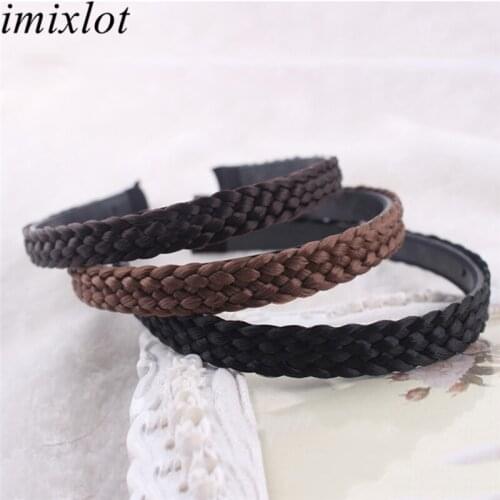 Imixlot 2020 New Fashion Twisted Braid Hair Band Women Girls Vintage Wide Hair Hoop Hair Accessories Headband Decoration