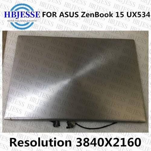 Original 15.6'' 4K UHD 3840X2160 the top of laptop for FOR ASUS ZenBook 15 UX534 UX534FA LCD screen assembly