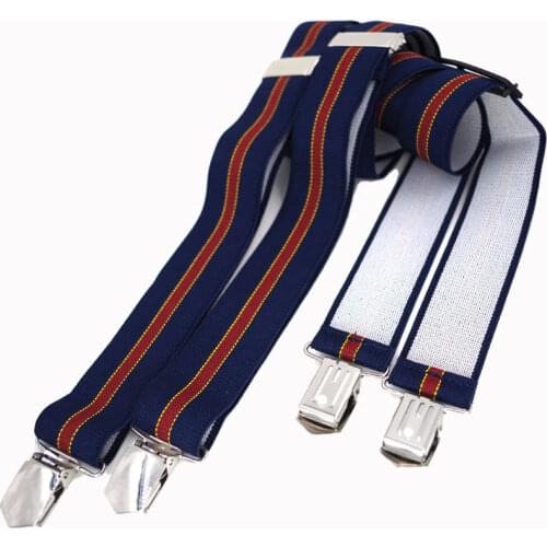 Mans Suspenders 4 Clips Braces Adjustable elastic suspensorio bretelles hommes Y-Back ligas Tirantes Length 120cm bretels