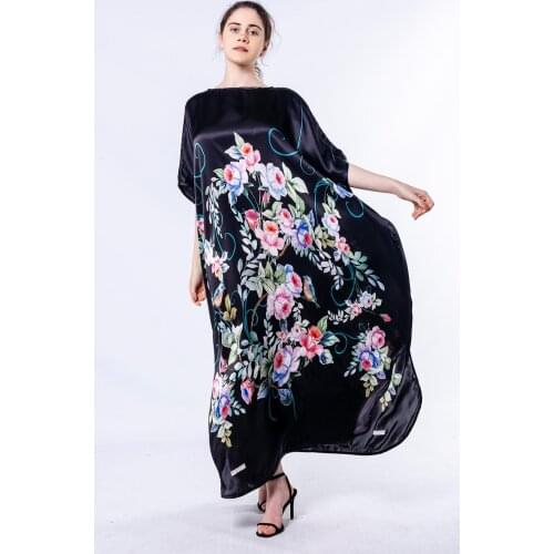 Nomads Felt Flower Pattern Silk Dress