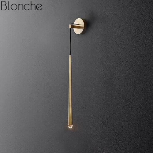 Modern Gold Led Wall Lamp American Retro Water Drop Crystal Wall Light Indoor Lighting Mirror Bedroom Sconce Fixtures Home Decor