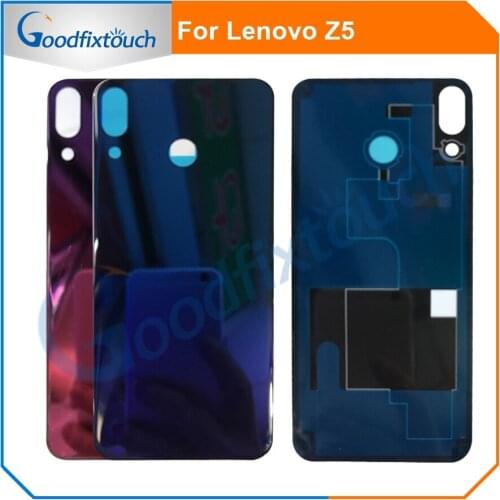 For Lenovo Z5 L78011 L78012 Glass Battery Back Cover Housing Door Rear Housing Case With Adhesive Sticker 6.2 inch Repair Parts