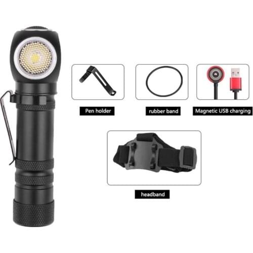 XHP50 LED Flashlight 3 Modes 40W 2000LM Magnetic Headlight USB Rechargeable Headlamp Flashlight Torch with Battery for Outdoor