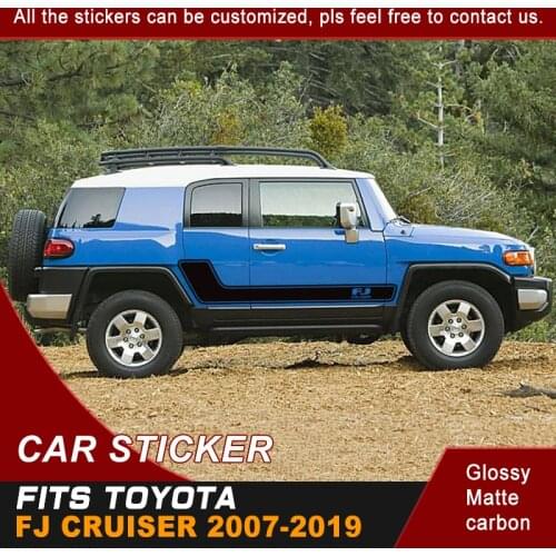 Fit For TOYOTA FJ CRUISER 2007-2019 Cool Car Stickers Side Door Stripe Styling Graphic Vinyl Car Accessories Decals Custom
