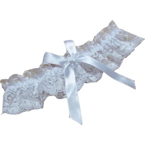 White black color sexy lingerie lace garter women leg garter belt lace sexy wedding garter Leg Ring Loop Stocking Garter Belt