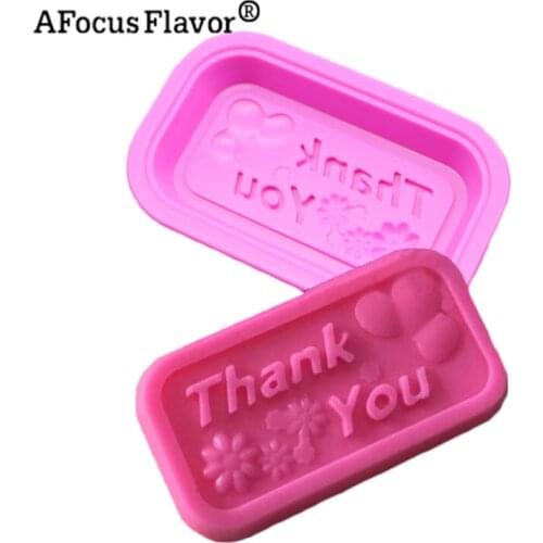 1 Pc DIY South Koreas Small Natural Soap Handmade Soap Silicone Mold Making Pastry Cake Thank You Forming Tool Stencil Cake