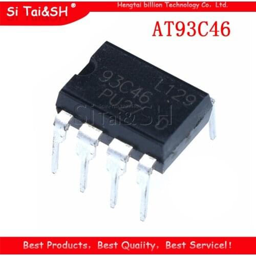 10PCS AT93C46 93C46 DIP-8 EEPROM 64x16 new original