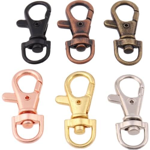10 Pcs Metal Swivel Trigger Loster Clasps Snap Hook Paracord Key Chain Ring Lanyard Backpack DIY Craft Outdoor Travel Kits