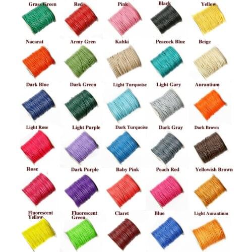 2mm 85m/Roll Thread Cotton Cords Waxed Cord Beading Cord Necklace Bracelets DIY Waxed String Wax Cord For Jewelry Making