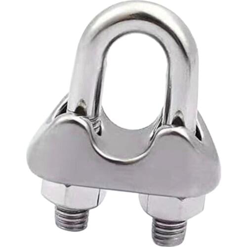 304 Stainless Steel Wire Rope Clip Clamp Saddle Clips U Fastener - 6mm