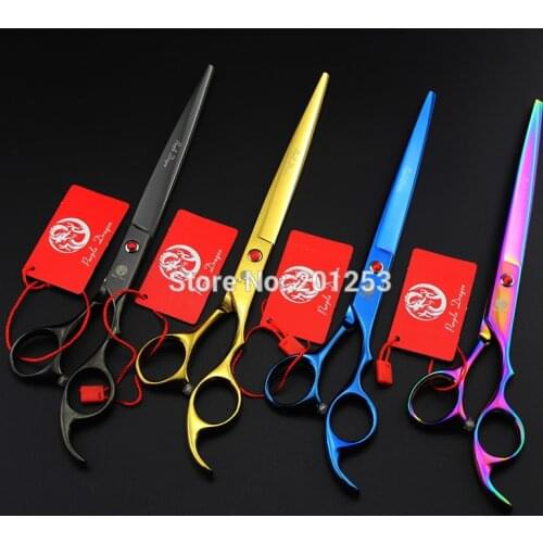 8.0" Pet Grooming Shears for Dog JP440C Purple Dragan Professional Cutting Scissors 7.5" Thinning Shears Curved Clipper LZS0418