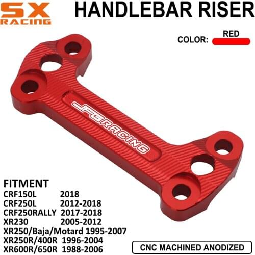Motorcycle Aluminum Handlebar Riser Mount Clamp Top Cover For HONDA CRF150L CRF250L CRF250RALLY XR230 XR140 XR140R XR600R XR650R