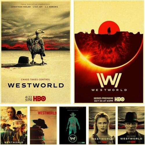 WTQ American TV Series Westworld Season 2 Retro Poster Canvas Painting Wall Decor Poster Wall Art Picture Room Decor Home Decor