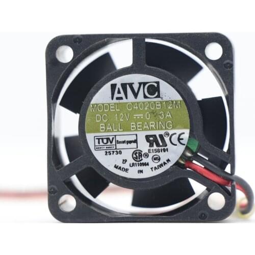 AVC C4020B12M PMD1238PKB2-A 38*38*20MM DC12V Tachometer Signal dual ball bearing cooling fan