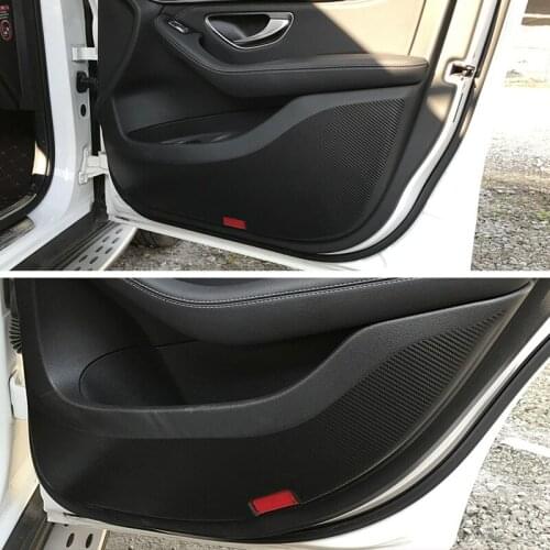 Car Door Anti Kick Pad Protection mat Carbon Fiber Stickers For Mercedes Benz GLA CLA GLC C class W205/E class W213