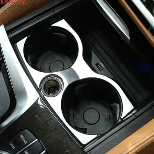 BJMYCYY Automobile water cup holder ABS decorative frame for BMW 5 Series 6 Series GT 525li 528li 530li 540li G38 2018-2020