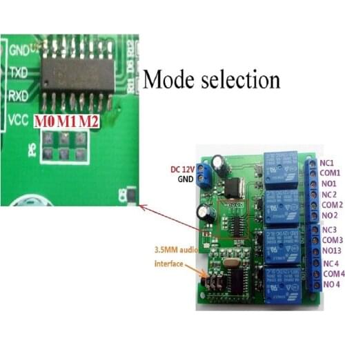 CE023 DC 12V DTMF MT8870 Phone Voice Decoder Control Momentary Toggle Latch Delay Timer Multifunction Relay Remote Module
