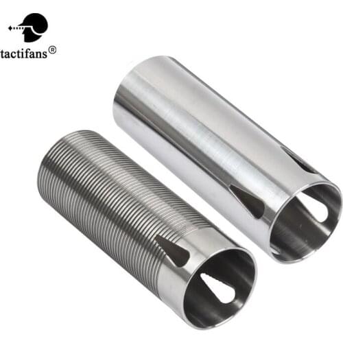 TACTIFANS Ported Cylinder Stainless Steel Type-1/A 4/5 Hole Smooth Inner Wall Cylinder Barrel Length 363-460mm AEG Paintball