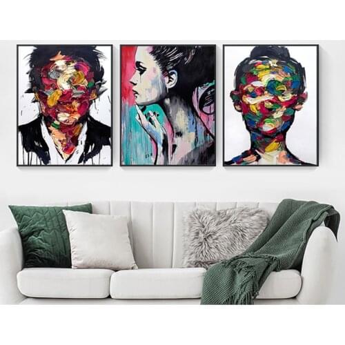 For Living room Home Decor no frame Wall Art Pictures Colorful Charming Girl Canvas Painting Prints Wall Decoration