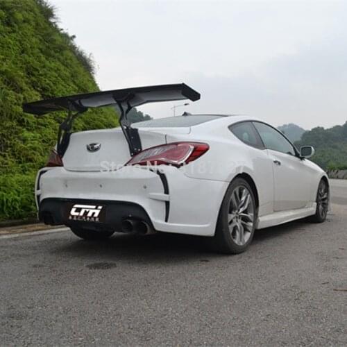 For Hyundai tiburon Genesis Coupe 2010-2015 Carbon Fiber Rear Roof Spoiler Wing Trunk Lip Boot Cover Car Styling