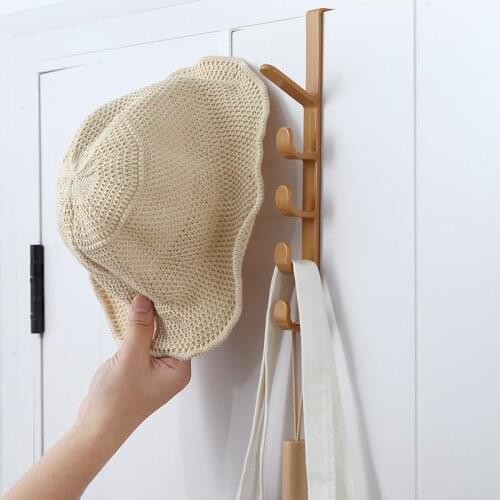 Bedroom Door Hanger Handbag Rack Plastic Household Storage Storage Rack Hook Hanging on The Door Free Installation