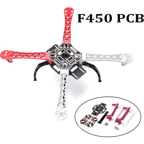 F450 Quadcopter DIY Drone kit Frame FPV 4-Axis Quad PCB red white black Frame Arm with Landing Gear Skid for F450 F550