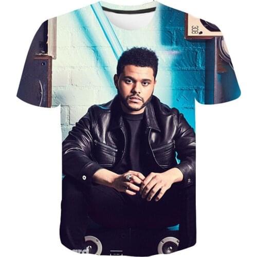 Rapper The Weeknd T Shirt Men And Women Summer Short Slevee 3D Printing T-shirt Hip Hop Streetwear Tops Tee Unisex Cool Clothes