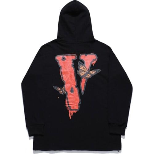 VLONE Hoodies Female Couple Loose Street Sweatshirts Hip Hop Trend Mens Cotton Casual Letter Printing V75156