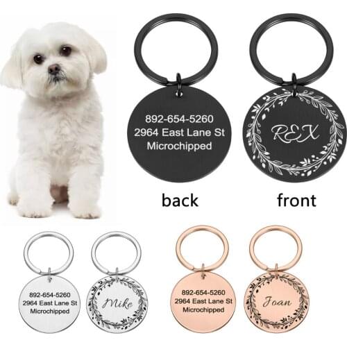 Engraved Pet ID Tags Personalized Pet ID Name Number Address for Dog Cat Puppy Collar Tag Pendant Pet Accessories