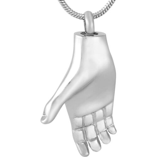 IJD9715 Stainless Steel Hand of Friendship Cremation Jewelry for Ashes Urn Wholesale Pendant Necklace Memorial Keepsake