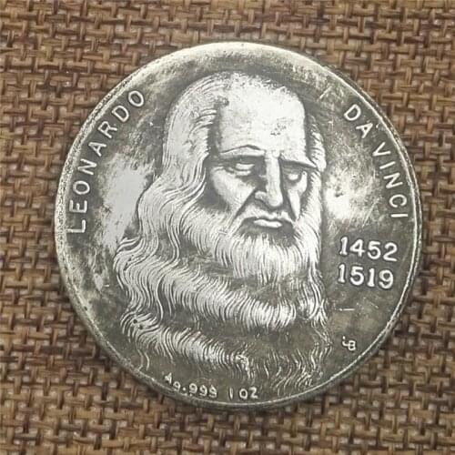 Italy Da Finch makes old copper and silver coins, foreign silver coins, antique coins, diameter 38MM