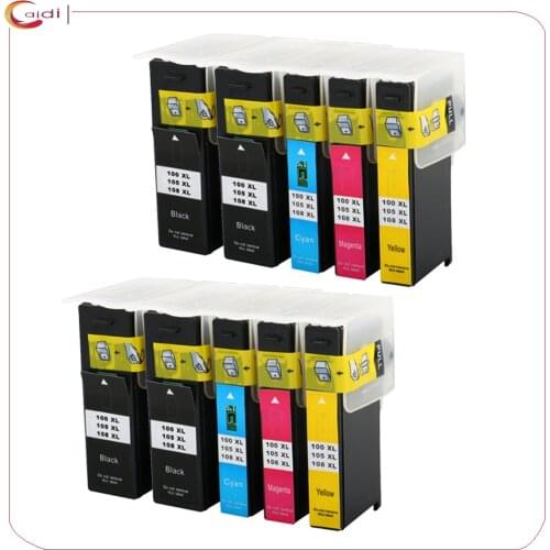 10PCS Compatible Ink Cartridge For Lexmark 100xl 105xl 108xl for S301 S302 S305 S405 S409 S505 S605 S308 S408 S508 S608 S815